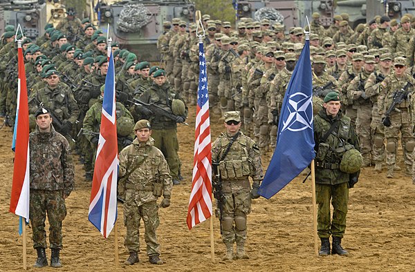 NATO military ceremony in Pabrade, Lithuania, November 2014