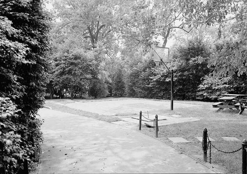 File:187. South Grounds; View of Basketball Court.jpg