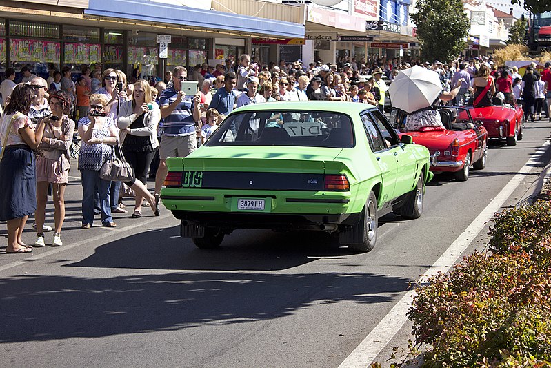 File:1976-1977 Holden HX Monaro GTS in the SunRice Festival parade in Pine Ave (1).jpg