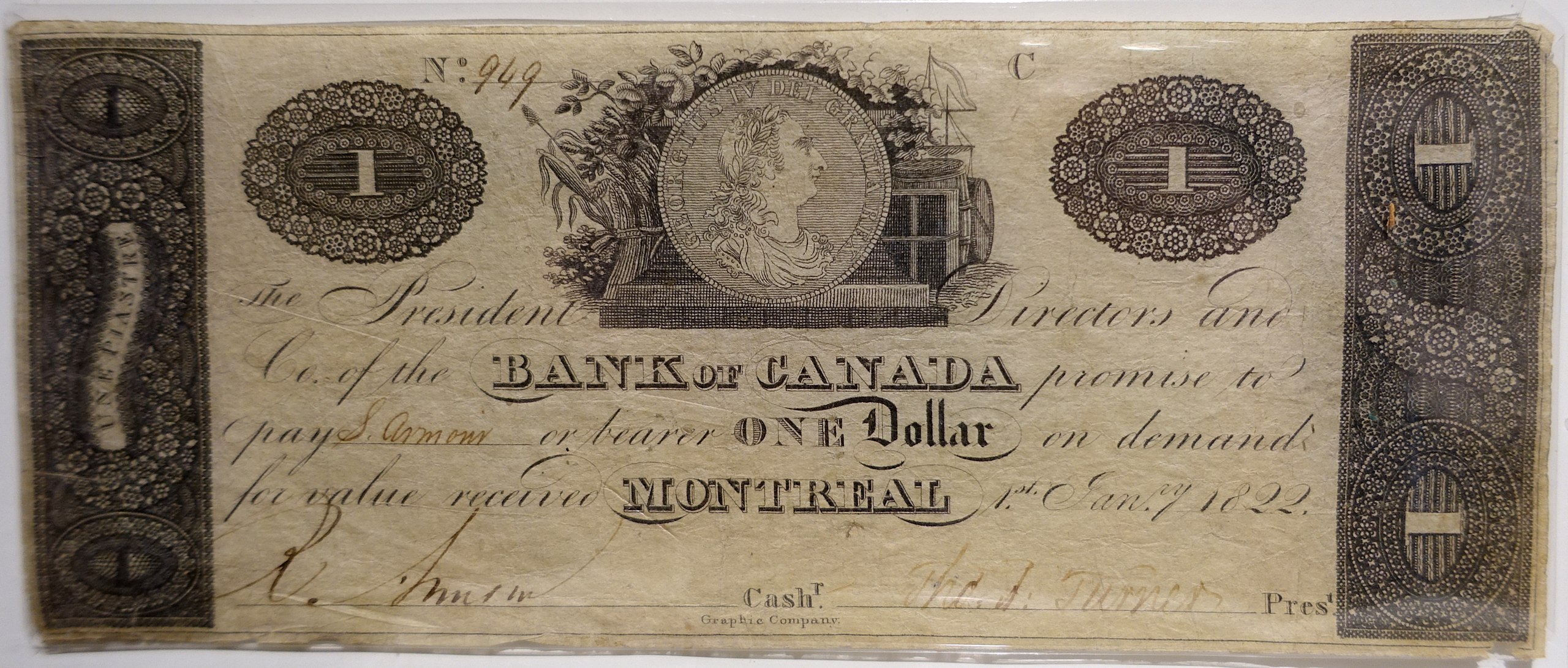File:5 Dollars, Bank of Montreal, 1942 - Bank of Montréal Museum - Bank of  Montreal, Main Montreal Branch - 119, rue Saint-Jacques, Montreal, Quebec,  Canada - DSC08480.jpg - Wikipedia