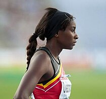 Elodie Ouédraogo – ausgeschieden als Vierte des ersten Halbfinals