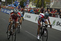 Final sprint of the front group