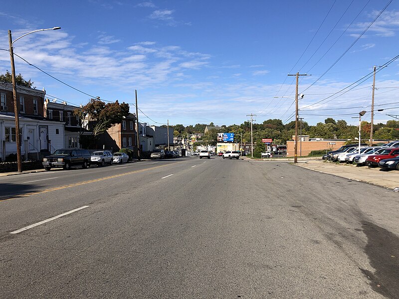 File:2022-10-16 14 56 10 View north along U.S. Route 13 (Chester Pike) between Pine Street and Lawrence Avenue in Collingdale, Delaware County, Pennsylvania.jpg