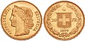 20 gold francs 1890