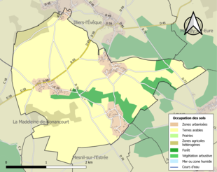 Mappa a colori che mostra l'uso del suolo.