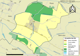 Kleurenkaart met landgebruik.