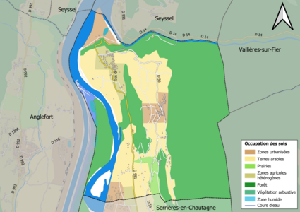 Kleurenkaart met landgebruik.