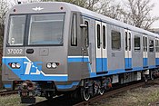 試作車 前面に「75」という数字が塗装で描かれている