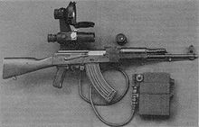 Active night-vision scope NSP-2 mounted on an AKML AKML NTW 4 92 2.jpg