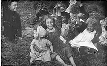 Children playing in freshly mowed hay A Day In The Hayfields screenshot2.jpg