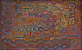 Aboriginal religious painting. Aboriginal Religious Art (6854184762).jpg