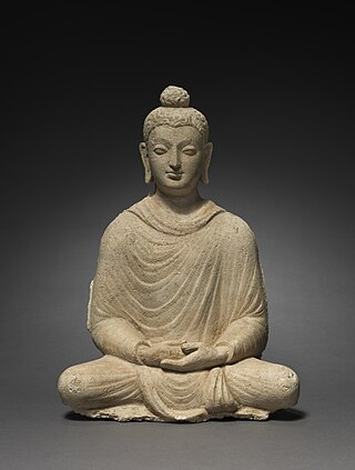 Seated Buddha from the site of Hadda, Gandhara, late Kushan period (around 300 CE)
