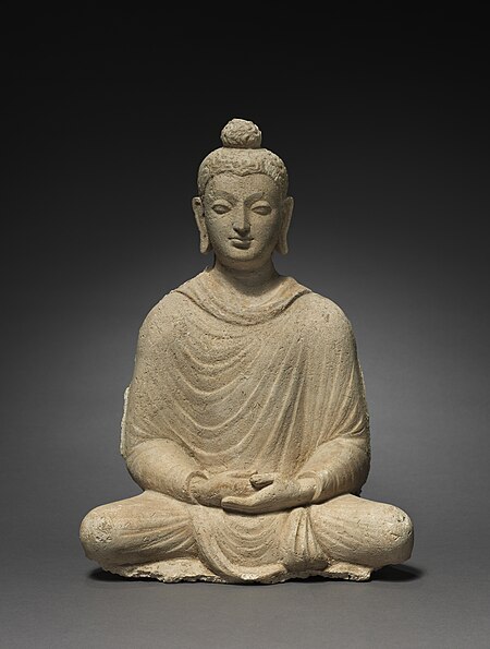 Fail:Afghanistan, Gandhara, Hadda, late Kushan Period - Seated Buddha - 1967.39 - Cleveland Museum of Art.jpg