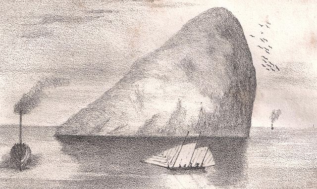 Ailsa Craig as drawn in the 1840s
