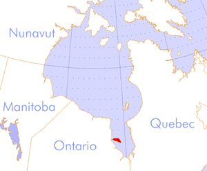 Localisation de l'île Akimiski