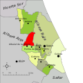 Розташування муніципалітету Албалат-де-ла-Рібера у комарці Рібера-Баха