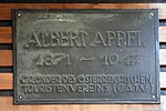 Albert Appel - Gedenktafel