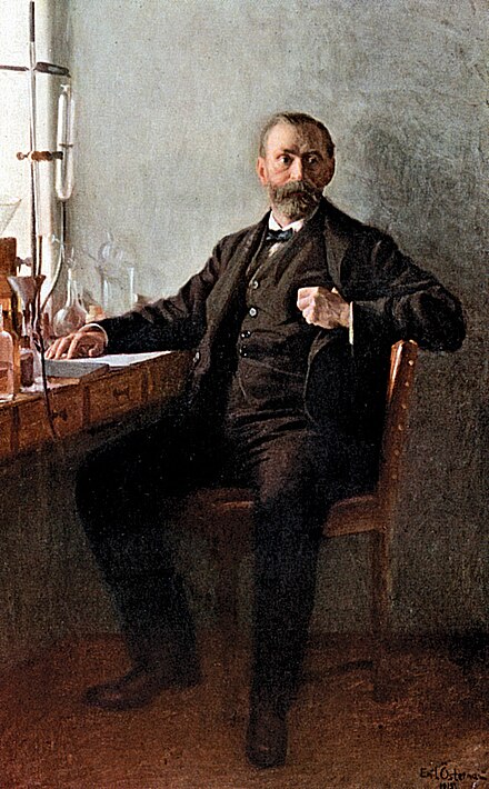 Alfred Nobel Emil Östermani maalil (1915)