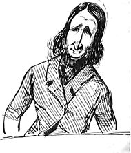 Sketch of Alfred de Vigny, by Prosper Mérimée.