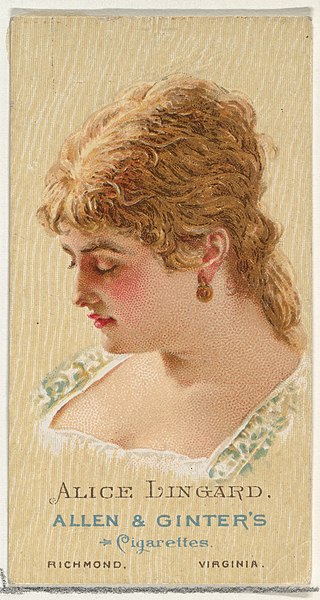 File:Alice Lingard, from World's Beauties, Series 2 (N27) for Allen & Ginter Cigarettes MET DP838147.jpg