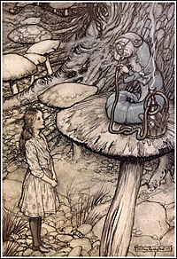 Alice in Wonderland by Arthur Rackham - 05 - Advice from a Caterpillar.jpg