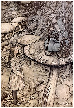 Alice in Wonderland by Arthur Rackham - 05 - Advice from a Caterpillar