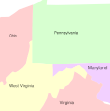 Allegheny Energy's service territory. Allegheny Energy service area.svg