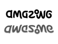 Ambigram Amazing Awesome - shadow effect.png
