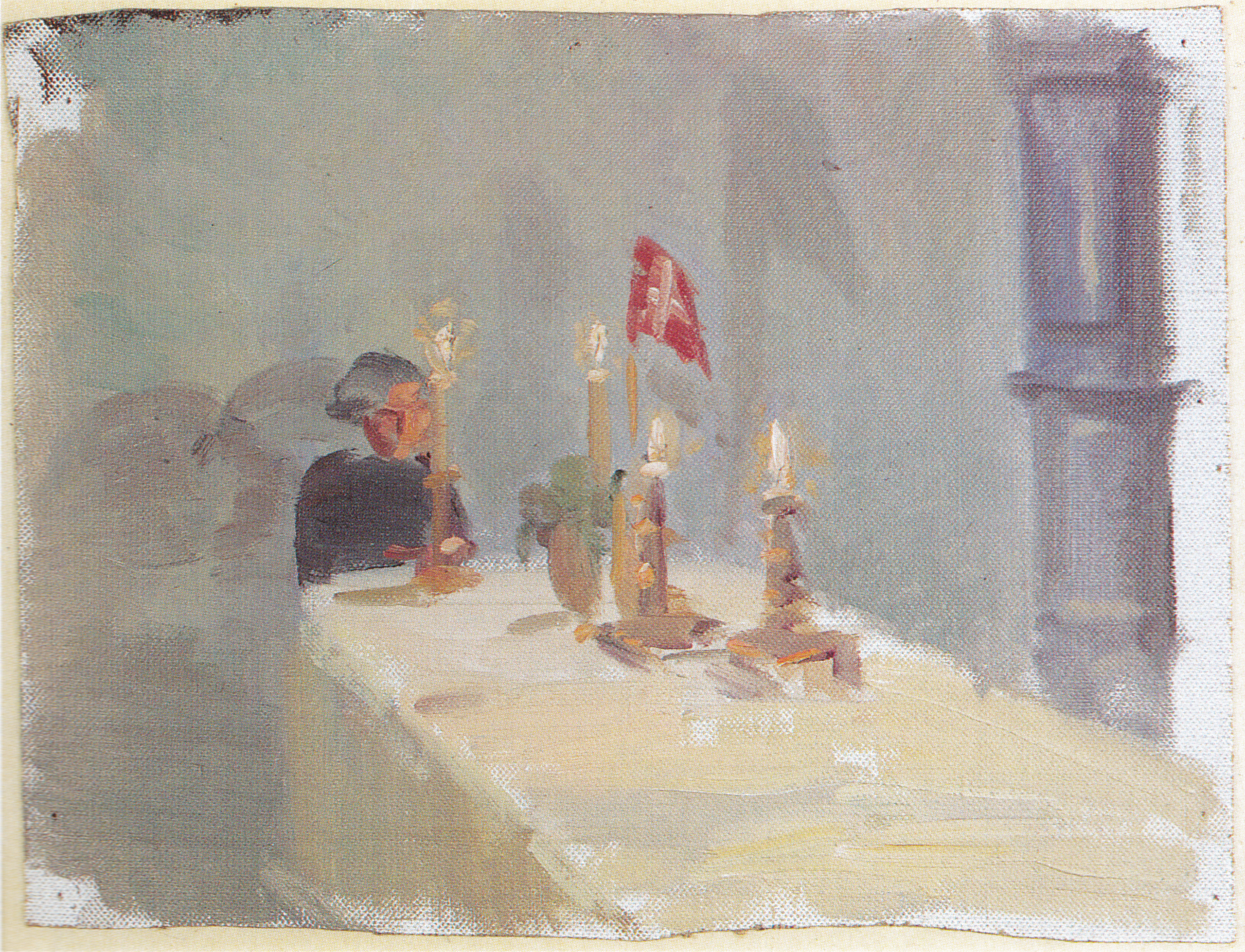 kom sammen Smitsom sygdom rytme File:Anna Ancher - Fødselsdag. En kvinde for enden af et bord med lys og  flag.png - Wikimedia Commons