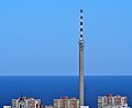 Antena de Canal 10 y 12, están juntas en la misma torre, Montevideo, Uruguay.