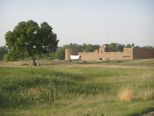 Approach to Bent's Old Fort, Colorado. Wetlands protecting the north trail.