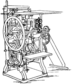 Line drawing of Martini's Folding Machine.