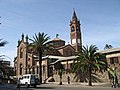 Iglesia de la Virgen del Rosario en Asmara, construida por los italianos en 1923.