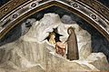 Giotto: Poustevník Zosima dává Magdaléně plášť; Assisi