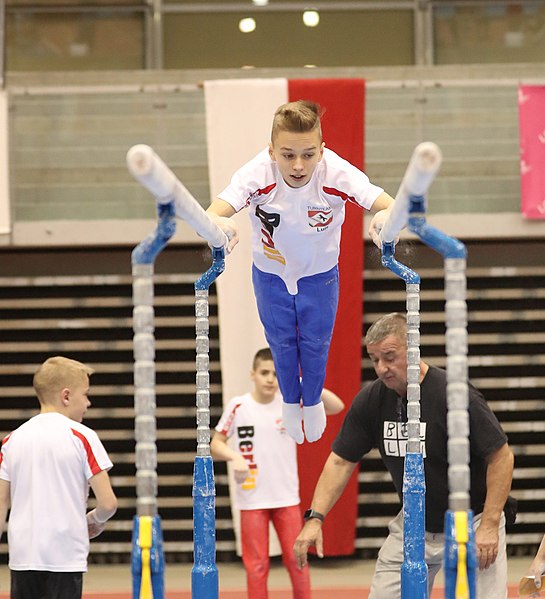 File:Austrian Future Cup 2018-11-23 Training Afternoon Parallel bars (Martin Rulsch) 0938.jpg