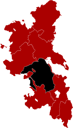 Эйлсберийская сотня (черная) показана в Бакингемшире