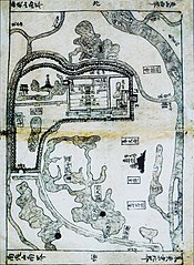 Map of Đông Kinh (Hanoi) in 1490, painted by Emperor Lê Thánh Tông