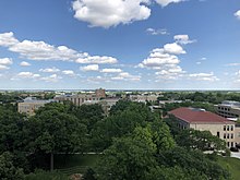 The main campus skyline looking east from the Administration Building. BGSU View from Admin Building.jpg