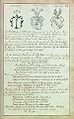 [1] Von Kreutzin [das Wappen]. [2] Struckmann [das Wappen]. [3] Von Olschnitz [das Wappen]. [4] In der untersten Durchsicht des Petri Thurns in Riga hängen 2 Schlagglocken