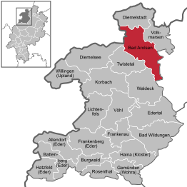 Kaart van Bad Arolsen