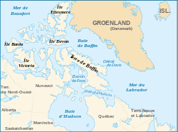Carte de la baie de Baffin.