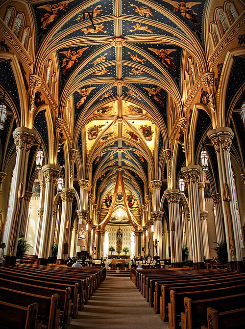 The Basilica of the Sacred Heart, completed in 1888