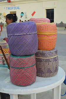 Baskets made with synthetic fibers at San Jose del Cabo, Baja California Sur BasketsSanJoseCabo.JPG