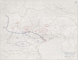 A második piavei csata térképe