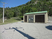 A Small hydro electric power station using the waters of the Ruisseau des Tines in the former commune of Esparron-la-Bâtie.