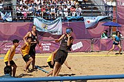 Deutsch: Beachhandball bei den Olympischen Jugendspielen 2018; Tag 3, 9. Oktober 2018; Jungs, Vorrunde, Gruppe A - Ungarn-Thailand 2:1 English: Beach handball at the 2018 Summer Youth Olympics at 9 October 2018 – Girls Preliminary Round Group A‎ – Hungary-Thailand 2:1