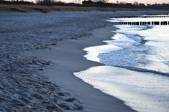 The Baltic Sea in the hour of evening twilight