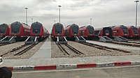 רכבות נוסעים במתחם הדיור של רכבת ישראל בסמוך לבאר שבע צפון, מרץ 2020