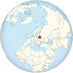 Belarus on the globe (Europe centered).svg