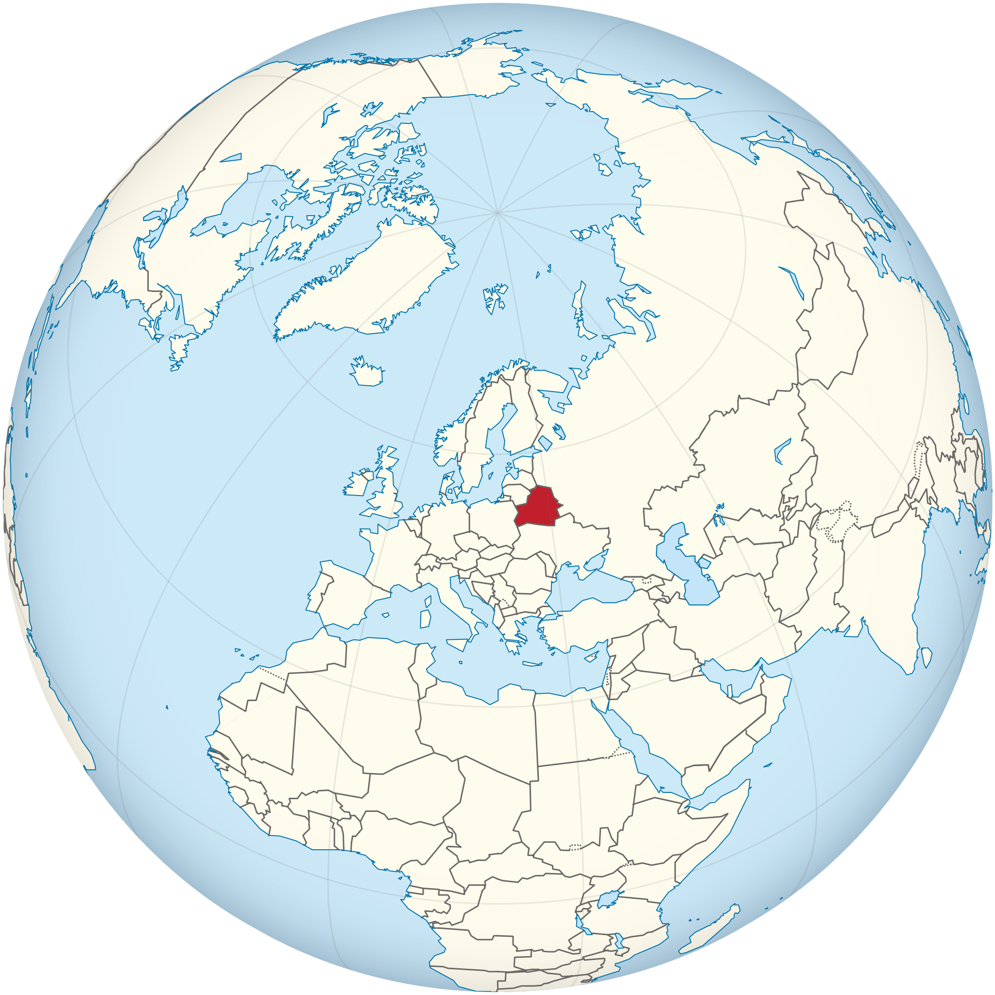 belarus location in europe